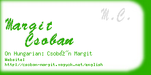 margit csoban business card